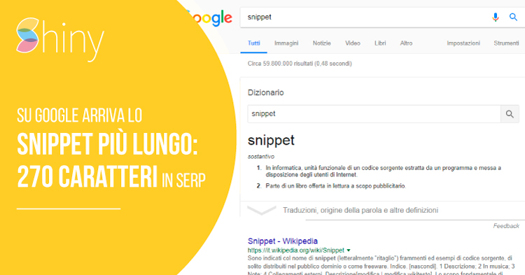 Read more about the article Su Google uno Snippet più lungo: 270 caratteri in SERP (e su Yoast SEO)