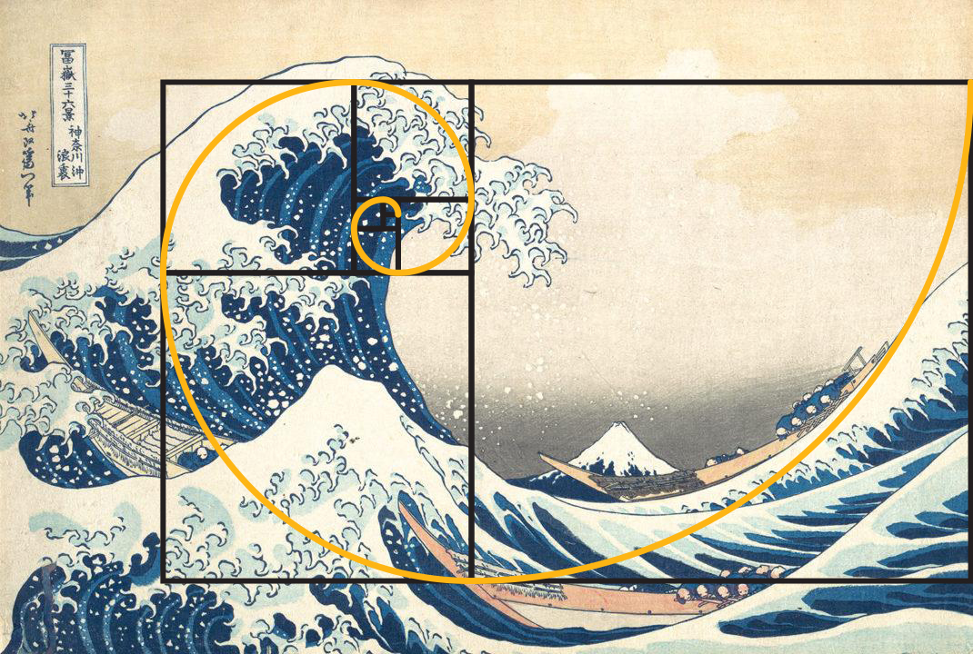 Sezione aurea in Grafica e in arte - La grande onda di Kanagawa, di Katsushika Hokusai - Shiny Blog