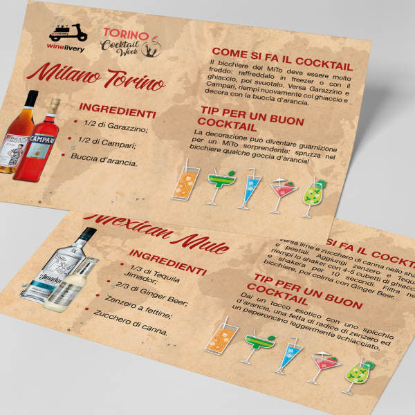Winelivery Torino Cocktail Week - Grafica Flyer con testi 1