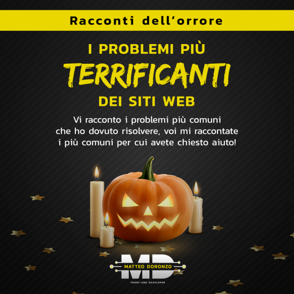 Matteo Doronzo front-end web developer - Gestione social pagina Facebook - Post 7 - Coinvolgimento Halloween