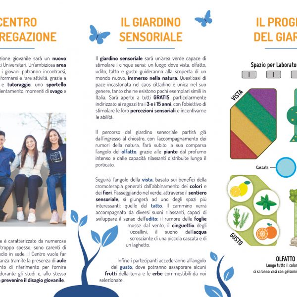 Progetto Prisma e Giardino Sensoriale a Napoli - Brochure (dettaglio e testi ante interne)