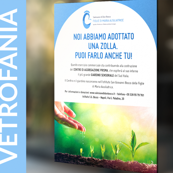 Progetto Prisma e Giardino Sensoriale Napoli - Vetrofania