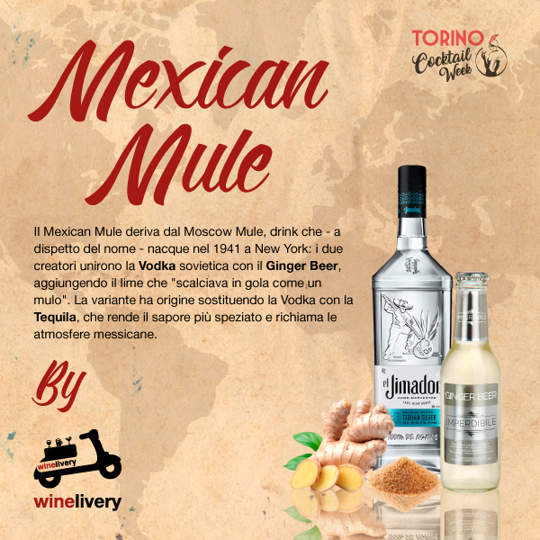 Winelivery Torino Cocktail Week - Facebook post Mexican Mule