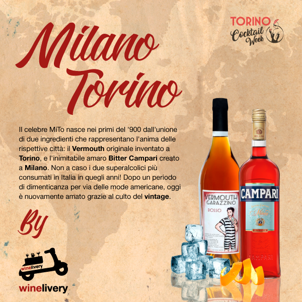Winelivery Torino Cocktail Week - Facebook post Milano Torino (MiTo)